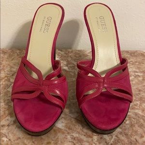 Guess by Marciano -Size 6 Fuschia platforms.